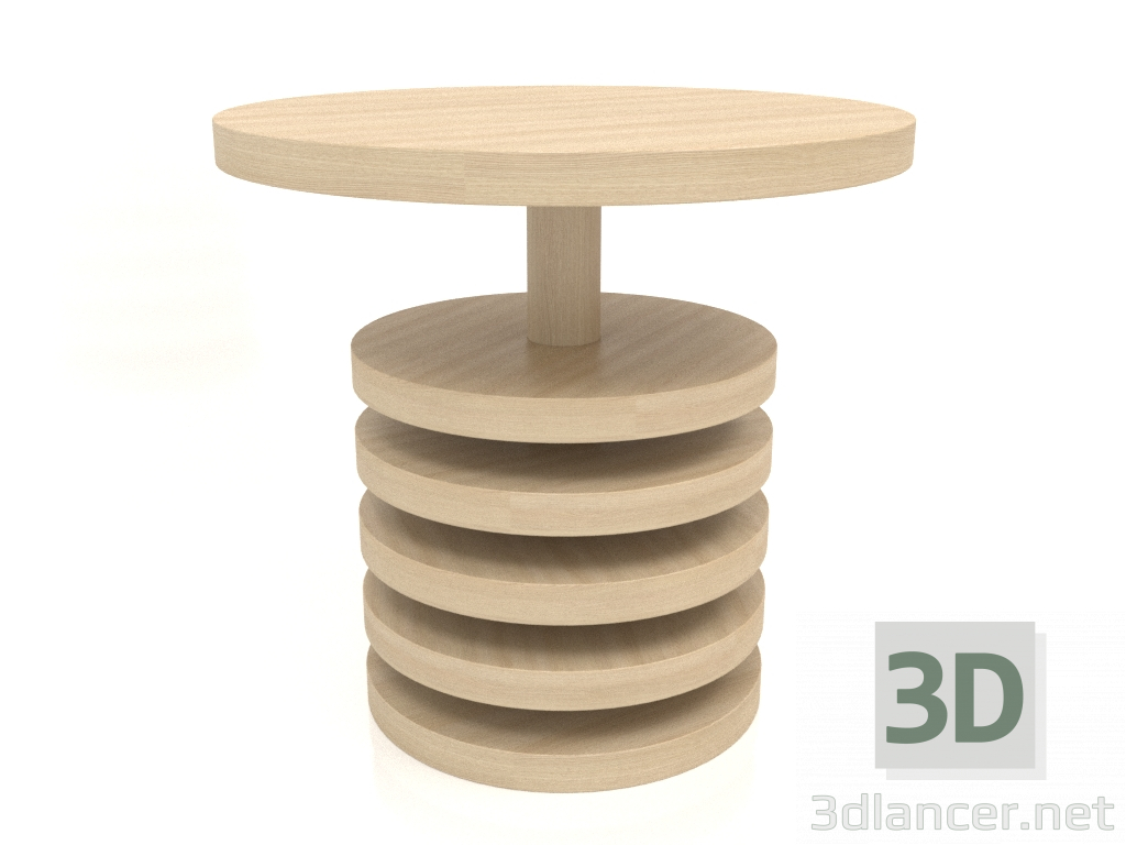 3d model Mesa de comedor DT 03 (D=800x750, blanco madera) - vista previa