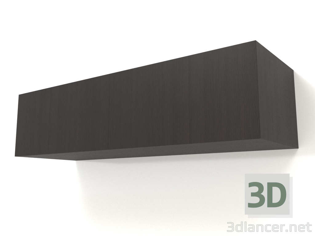 modello 3D Mensola pensile ST 06 (2 ante, 1000x315x250, legno marrone scuro) - anteprima