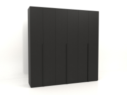 Wardrobe MW 02 wood (2700x600x2800, wood black)