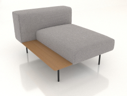 Módulo de sofá para 1 pessoa com prateleira à direita (opção 4)
