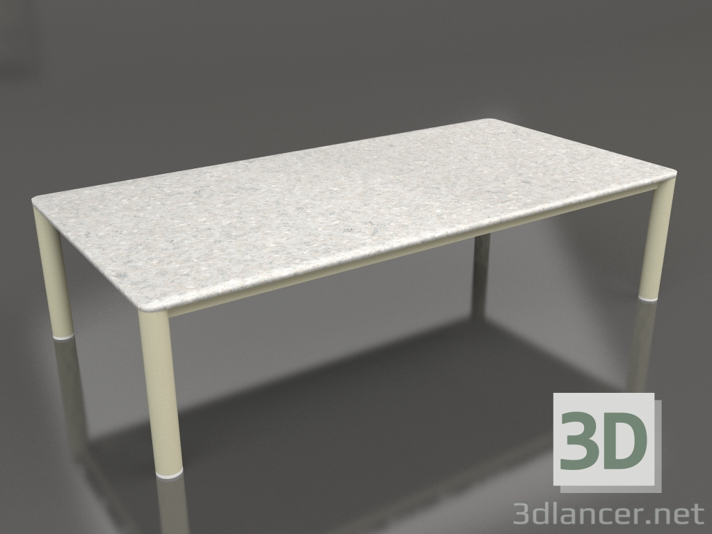 modello 3D Tavolino 70×140 (Oro, DEKTON Sirocco) - anteprima