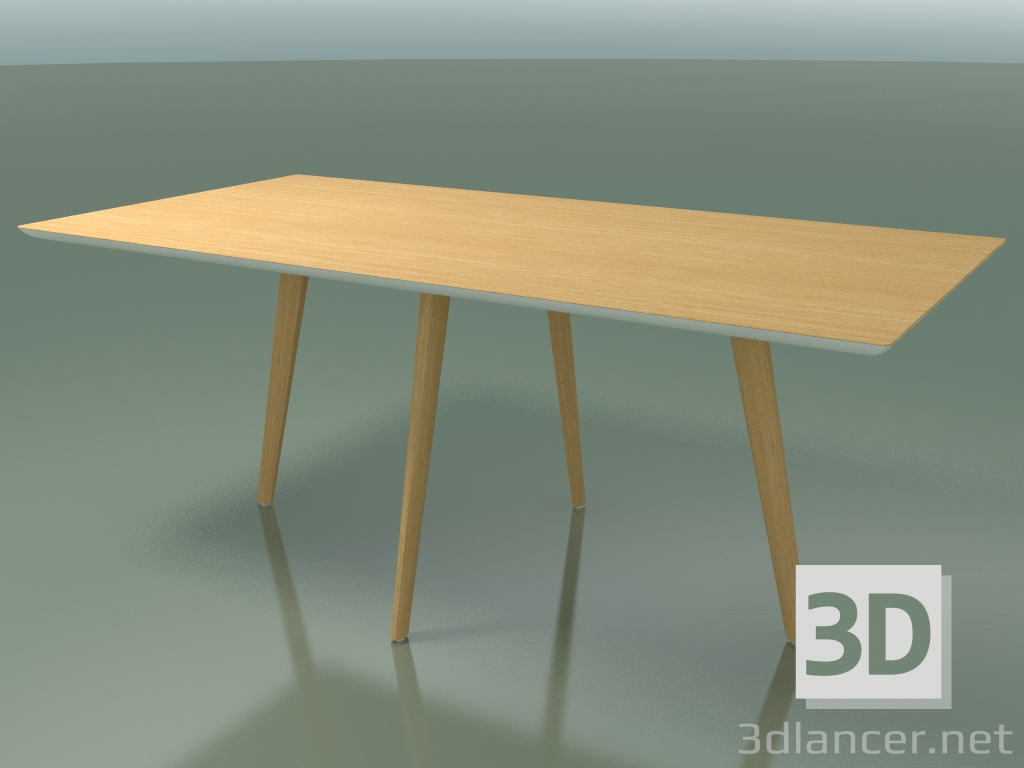 3D Modell Rechteckiger Tisch 3505 (H 74 - 180x90 cm, M02, natürliche Eiche, Option 1) - Vorschau