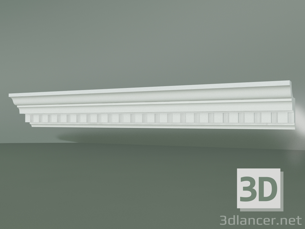 modèle 3D Corniche en plâtre avec ornement KV076 - preview