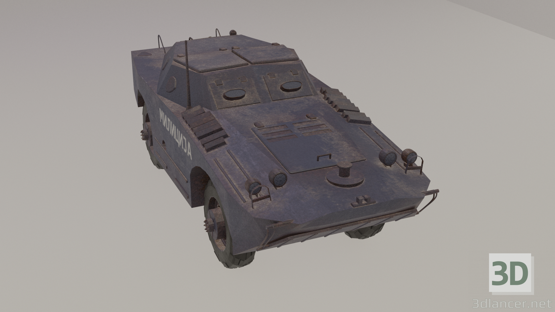 3d BRDM-1 militia of Yugoslavia model buy - render