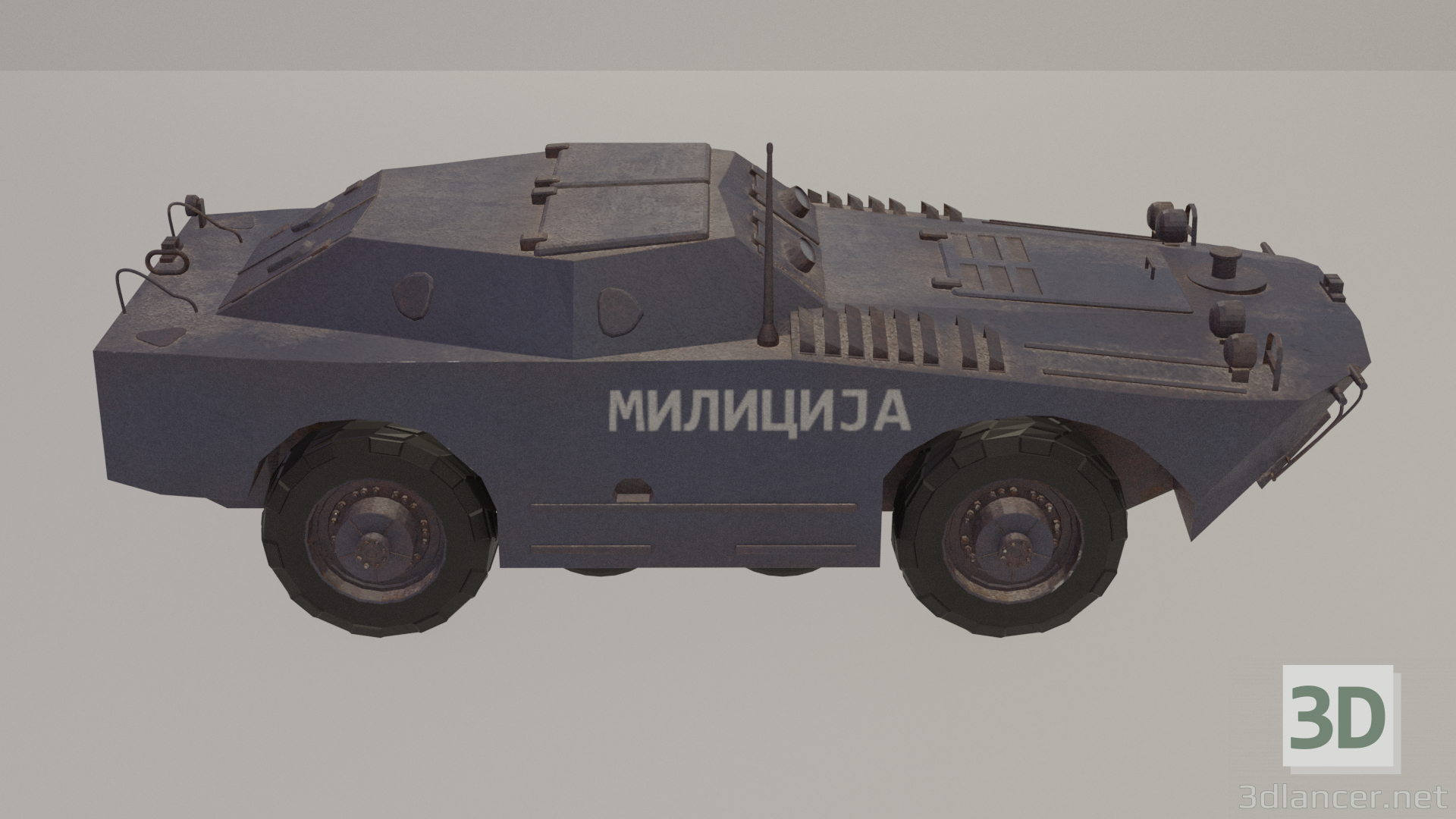 modello 3D di Milizia BRDM-1 della Jugoslavia comprare - rendering