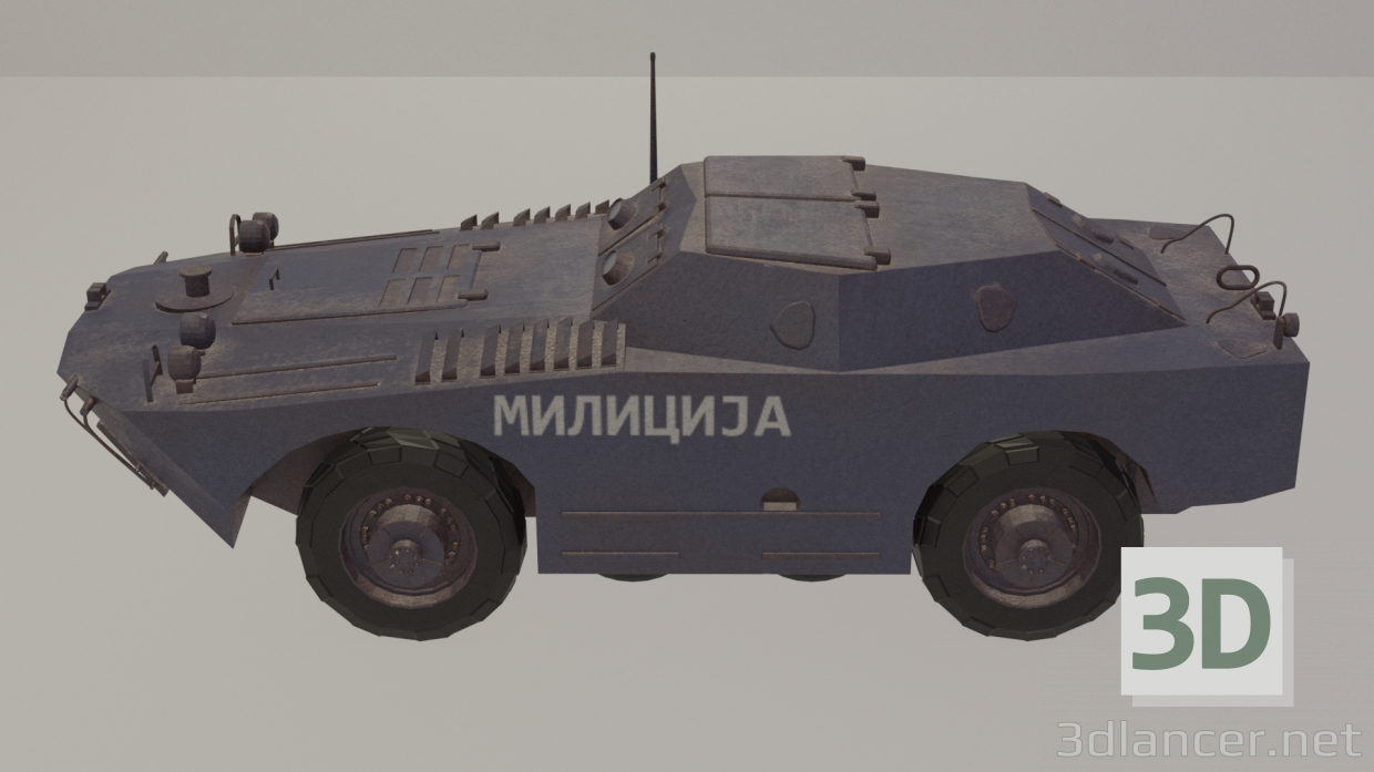 3d БРДМ-1 милиции Югославии модель купить - ракурс