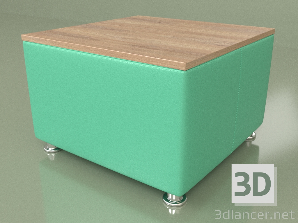 3 डी मॉडल कॉफी टेबल माल्टा (हरा चमड़ा) - पूर्वावलोकन