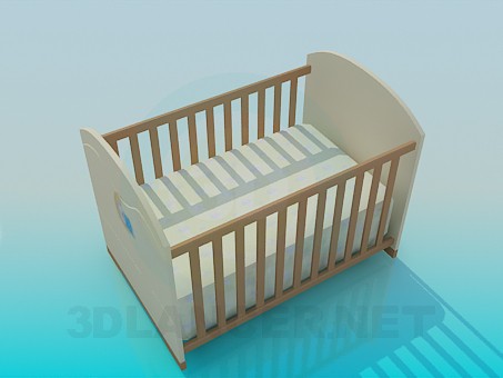 modello 3D Culla per bambino - anteprima