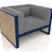 modèle 3D Chaise longue (Bleu nuit) - preview