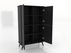 Cabinet 5 1000x450x1650 mm (open, black RAL 9005)