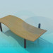 modèle 3D Table avec banc - preview