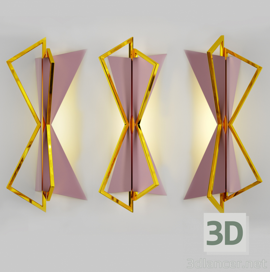 Cassir, lámpara de pared 3D modelo Compro - render