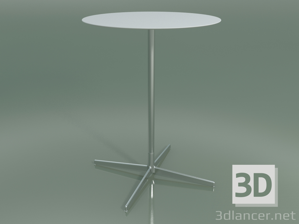 modello 3D Tavolo rotondo 5563 (H 103.5 - Ø 79 cm, Bianco, LU1) - anteprima