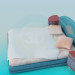3D Modell Bett mit Nachttisch - Vorschau