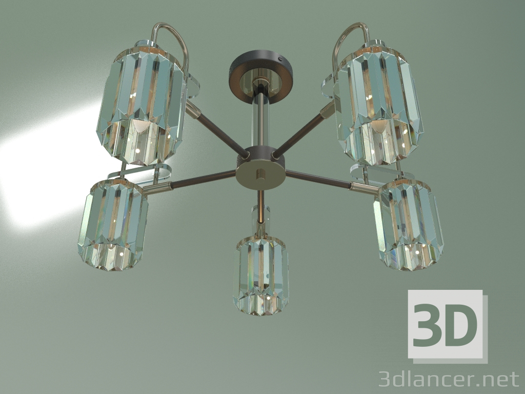 modello 3D Lampadario a soffitto Tenia 70090-5 (oro) - anteprima