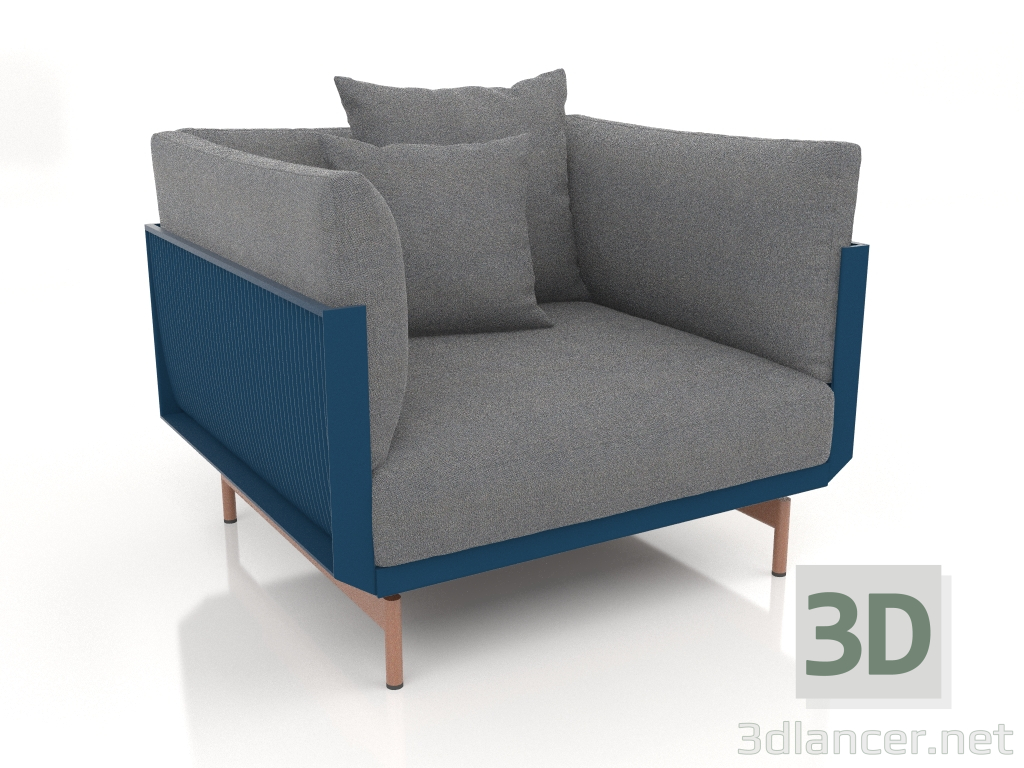 3 डी मॉडल कुर्सी (ग्रे नीला) - पूर्वावलोकन
