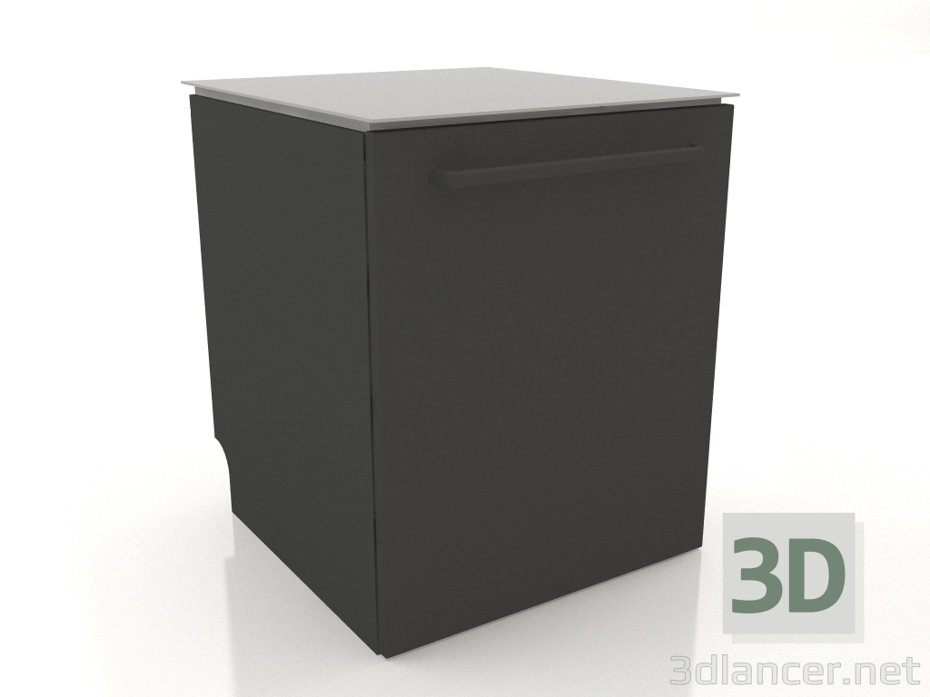 3 डी मॉडल अलमारी 60 सेमी (काला) - पूर्वावलोकन