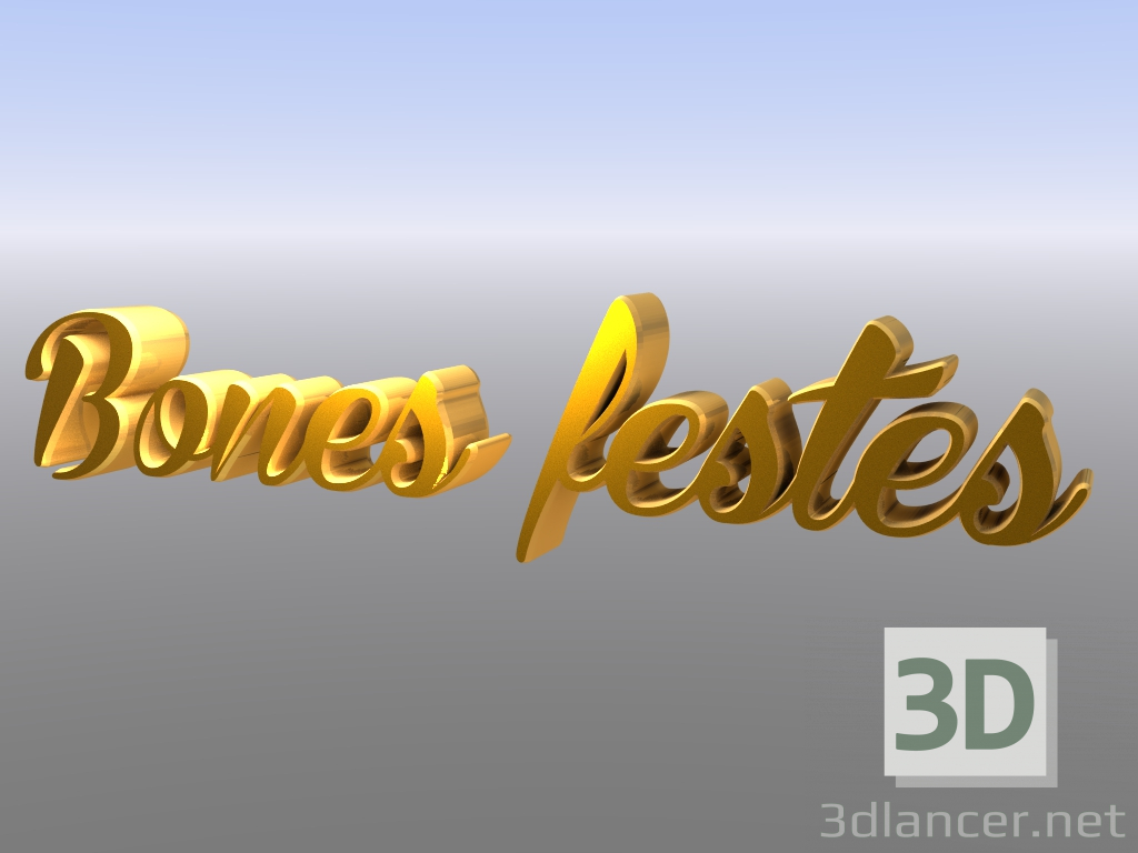 modello 3D Ossa Festes (catalano) - anteprima