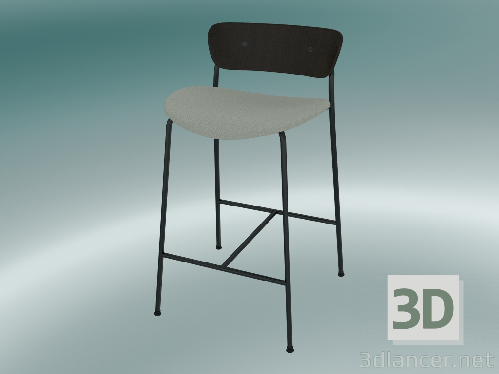 modèle 3D Tabouret de bar Pavilion (AV8, H 85cm, 48х50cm, Noyer, Balder 612) - preview