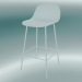 3d model Bar chair with back and base made of Fiber tubes (H 65 cm, White) - preview