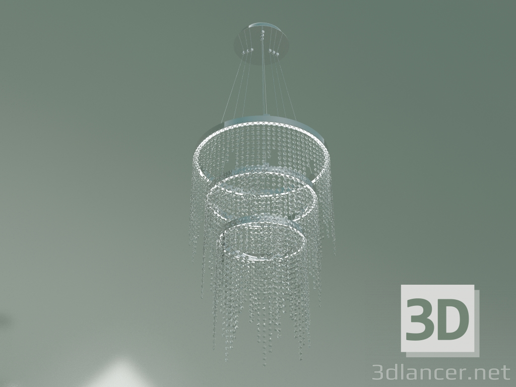 3d model Ceiling LED chandelier 90050-3 (chrome) - preview
