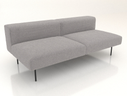 3-Sitzer-Sofamodul mit Rückenlehne