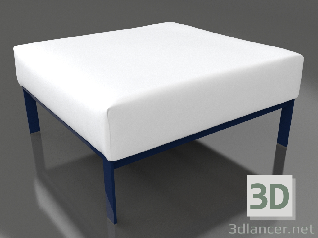 modello 3D Modulo divano, pouf (Blu notte) - anteprima