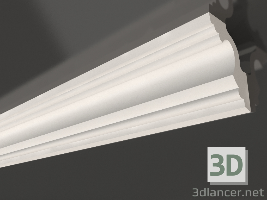 modello 3D Cornice per soffitto in gesso liscia KG 027 5 (72x52) - anteprima