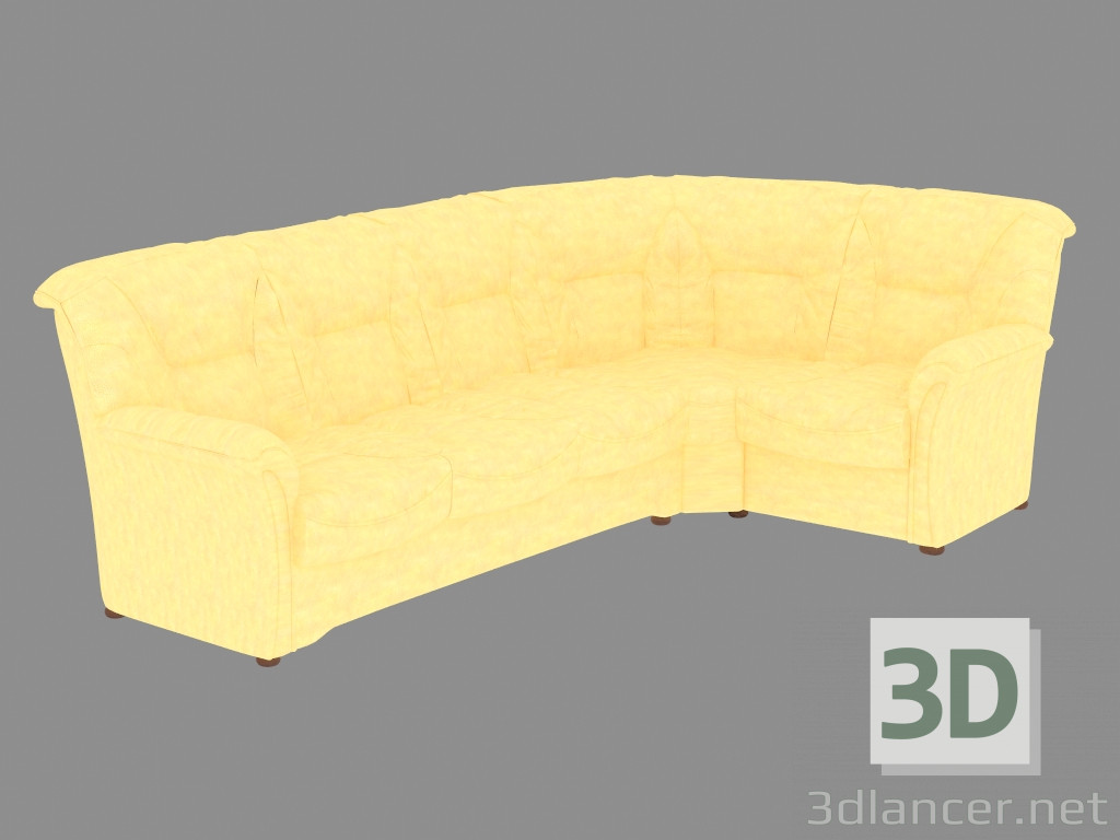 modello 3D Divano ad angolo (3C1) - anteprima