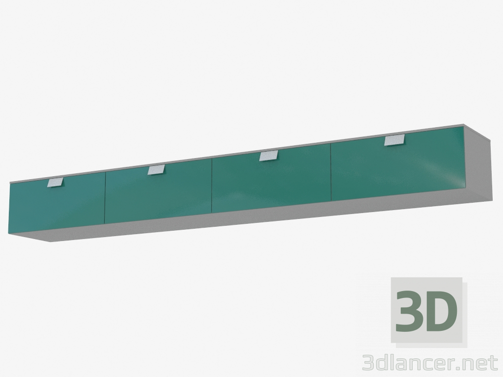 3D Modell Wandelement in Form von hängenden Podesten - Vorschau