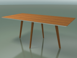 Rechteckiger Tisch 3505 (H 74 - 180x90 cm, M02, Teak-Effekt, Option 1)