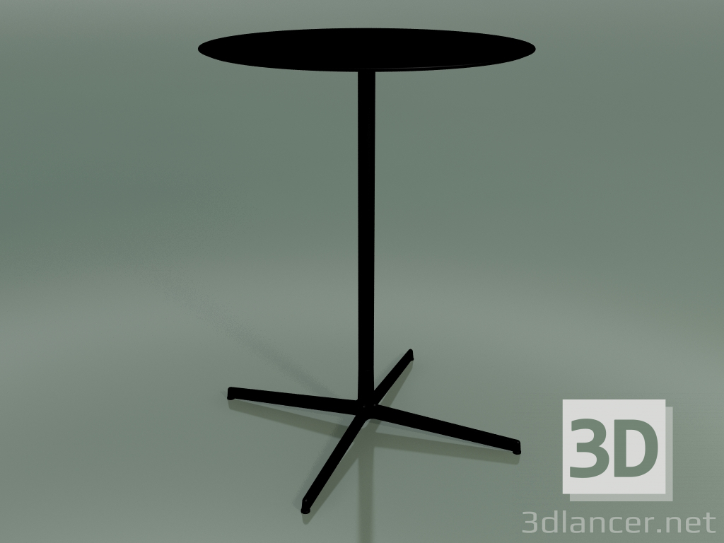 3D Modell Runder Tisch 5563 (H 103,5 - Ø 79 cm, Schwarz, V39) - Vorschau