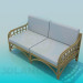3D Modell Wicker Sofa - Vorschau