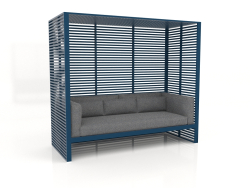 Al Fresco sofa with aluminum frame (Grey blue)