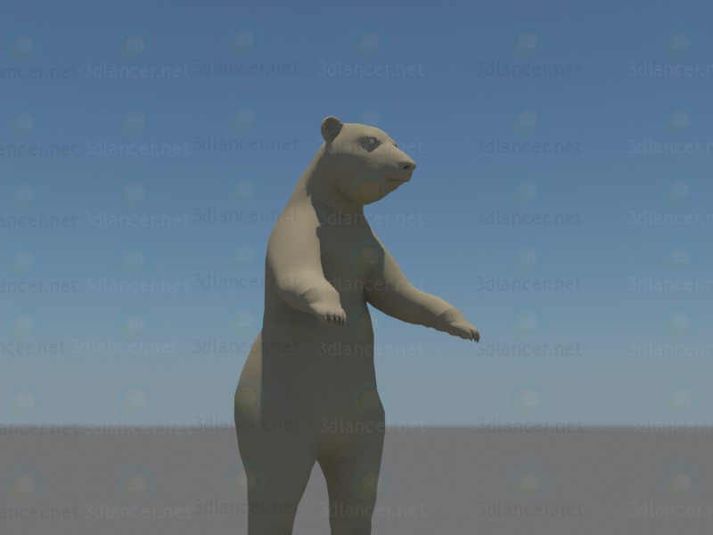 3d model oso pardo - vista previa