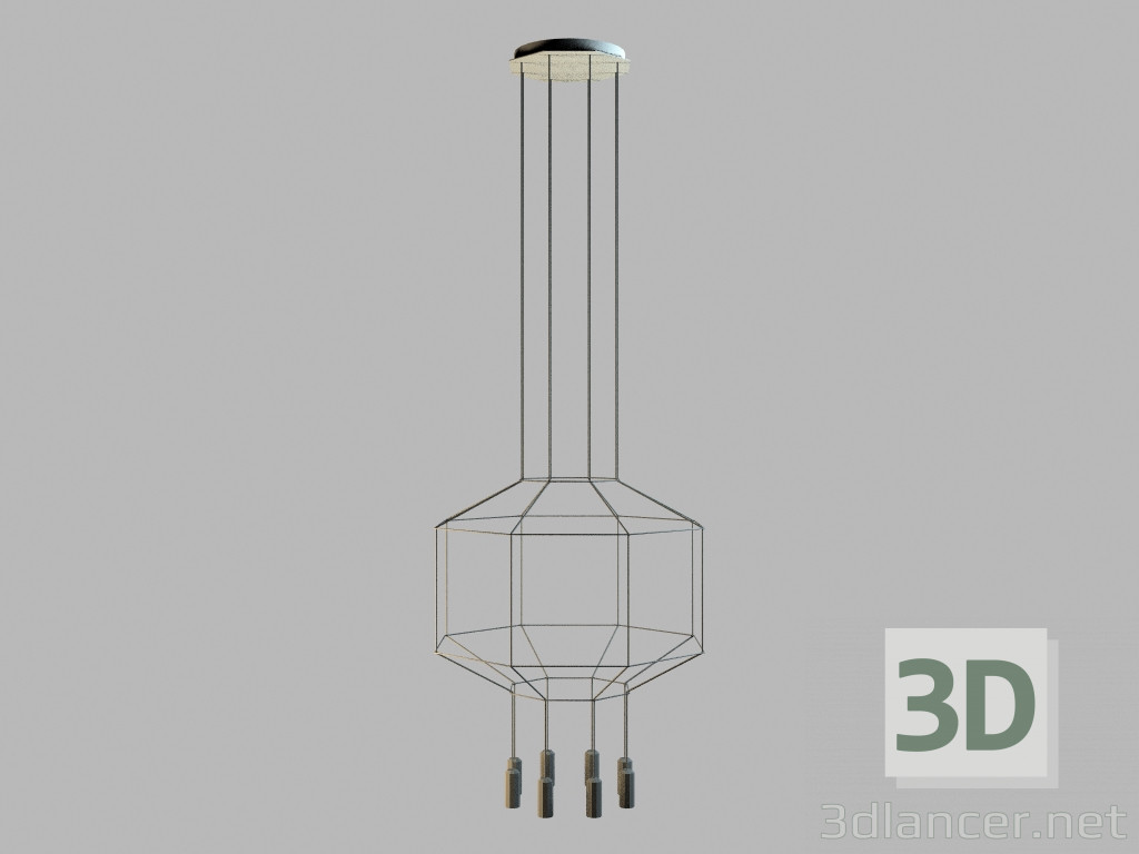 3d model Lámpara colgante 0301 - vista previa