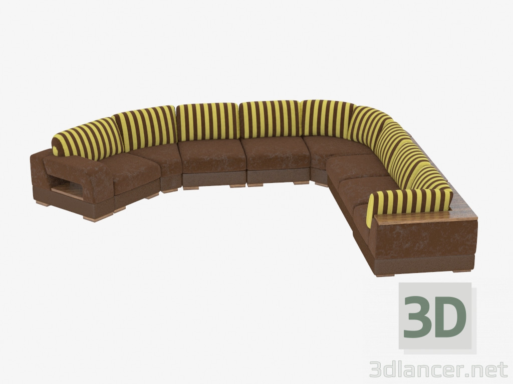 3D Modell Modulare Ecksofa - Vorschau