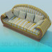 modello 3D Il divano nella striscia - anteprima
