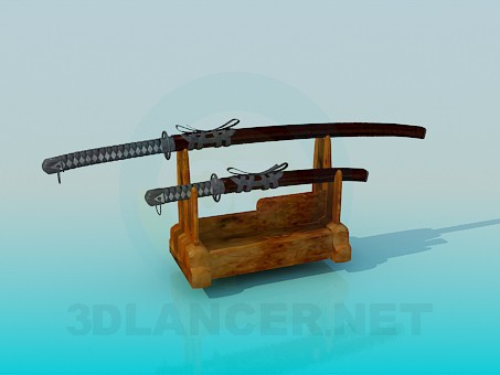 3d model Swords with stand - preview
