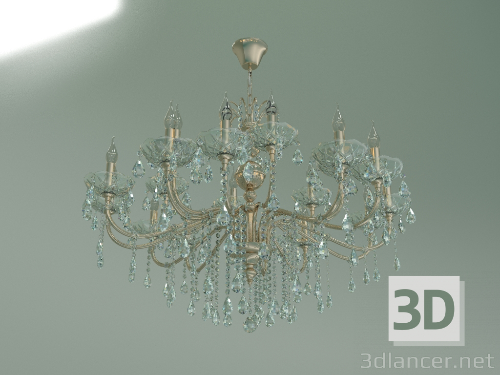3d model Pendant chandelier 3600-18 (gold-Strotskis) - preview
