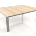 modèle 3D Table basse 70×94 (Gris quartz, bois Iroko) - preview