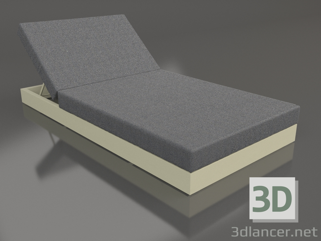 3d модель Ліжко зі спинкою 100 (Gold) – превью