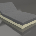 3D modeli Sırtlı Yatak 100 (Altın) - önizleme