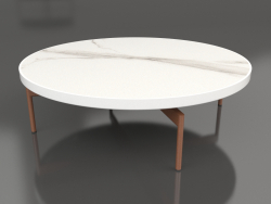 गोल कॉफ़ी टेबल Ø120 (सफ़ेद, डेकटन ऑरा)