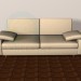 modello 3D divano e poltrone - anteprima