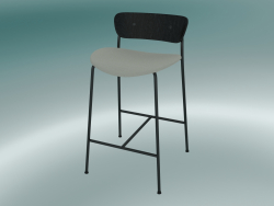 Banqueta de bar Pavilion (AV8, H 85cm, 48x50cm, carvalho manchado preto, Balder 612)