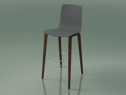 Bar stool 3997 (4 wooden legs, polypropylene, walnut)