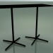 3d model Rectangular table with a double base 5557 (H 103.5 - 69x139 cm, Black, V39) - preview