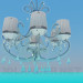 3 डी मॉडल नालीदार lampshades के साथ सेलिब्रिटी झूमर - पूर्वावलोकन