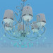3d model Celebrity chandelier with corrugated lampshades - preview